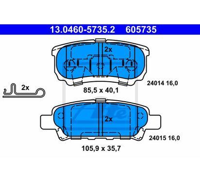 13.0460-5735.2
ATE
Klocki hamulcowe
