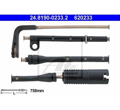 24.8190-0233.2
ATE
Styk ostrzegawczy, zużycie okładzin hamulcowych
