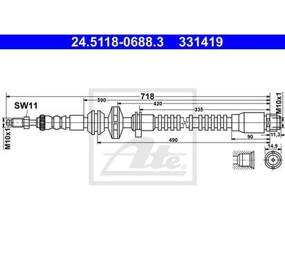 24.5118-0688.3
ATE
Przewód hamulcowy elastyczny
