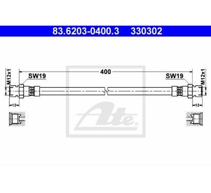 83.6203-0400.3
ATE
Przewód hamulcowy elastyczny
