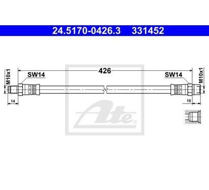 24.5170-0426.3
ATE
Przewód hamulcowy elastyczny
