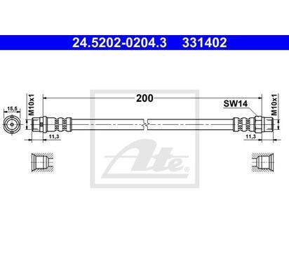 24.5202-0204.3
ATE
Przewód hamulcowy elastyczny
