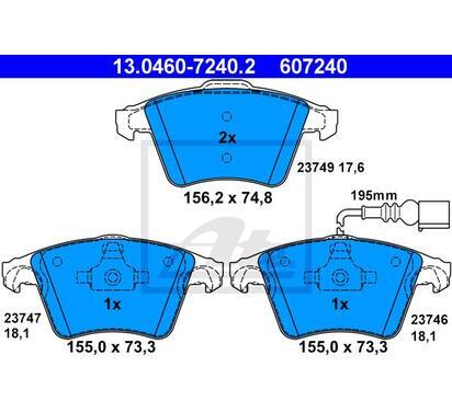 13.0460-7240.2
ATE
Klocki hamulcowe
