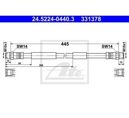 24.5224-0440.3
ATE
Przewód hamulcowy elastyczny
