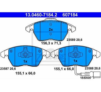 13.0460-7184.2
ATE
Klocki hamulcowe
