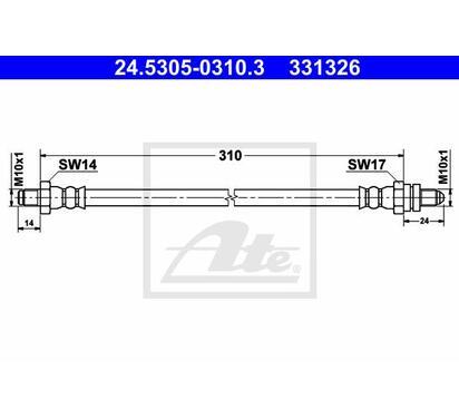 24.5305-0310.3
ATE
Przewód hamulcowy elastyczny
