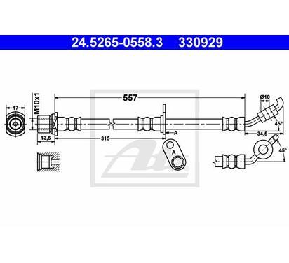 24.5265-0558.3
ATE
Przewód hamulcowy elastyczny
