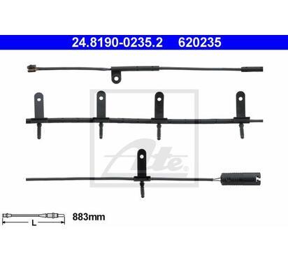 24.8190-0235.2
ATE
Styk ostrzegawczy, zużycie okładzin hamulcowych
