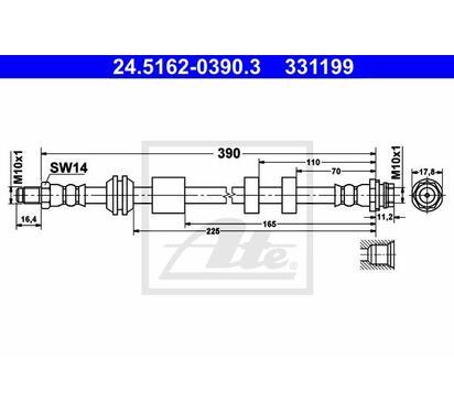 24.5162-0390.3
ATE
Przewód hamulcowy elastyczny
