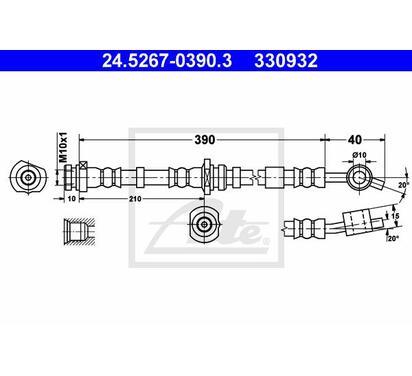 24.5267-0390.3
ATE
Przewód hamulcowy elastyczny
