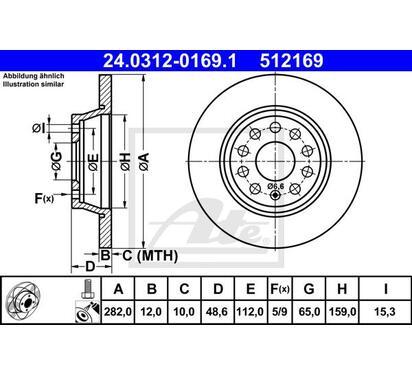 24.0312-0169.1
ATE
Tarcza hamulcowa
