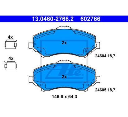 13.0460-2766.2
ATE
Klocki hamulcowe
