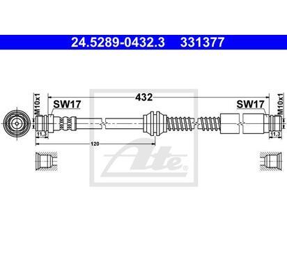 24.5289-0432.3
ATE
Przewód hamulcowy elastyczny
