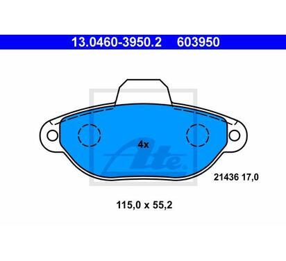 13.0460-3950.2
ATE
Klocki hamulcowe
