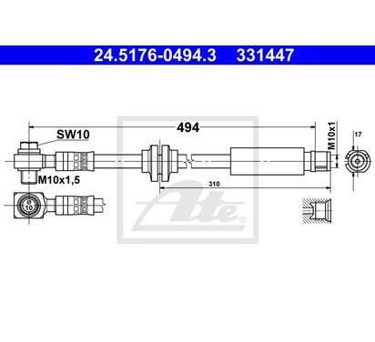24.5176-0494.3
ATE
Przewód hamulcowy elastyczny
