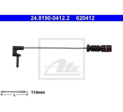 24.8190-0412.2
ATE
Styk ostrzegawczy, zużycie okładzin hamulcowych
