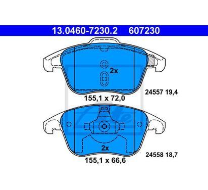 13.0460-7230.2
ATE
Klocki hamulcowe
