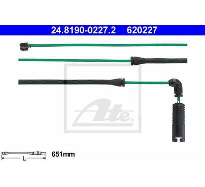 24.8190-0227.2
ATE
Styk ostrzegawczy, zużycie okładzin hamulcowych
