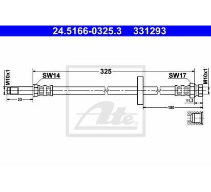 24.5166-0325.3
ATE
Przewód hamulcowy elastyczny
