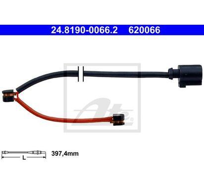 24.8190-0066.2
ATE
Styk ostrzegawczy, zużycie okładzin hamulcowych
