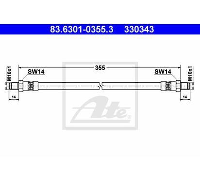 83.6301-0355.3
ATE
Przewód hamulcowy elastyczny
