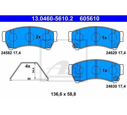 13.0460-5610.2
ATE
Klocki hamulcowe
