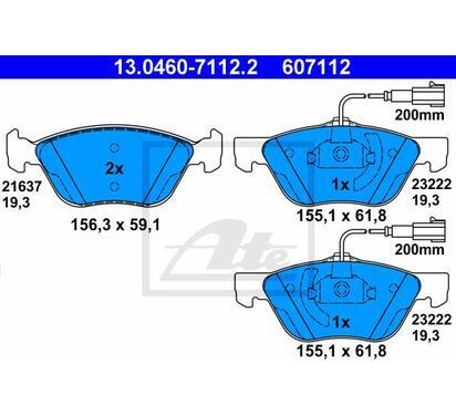 13.0460-7112.2
ATE
Klocki hamulcowe
