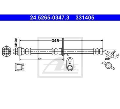 24.5265-0347.3
ATE
Przewód hamulcowy elastyczny
