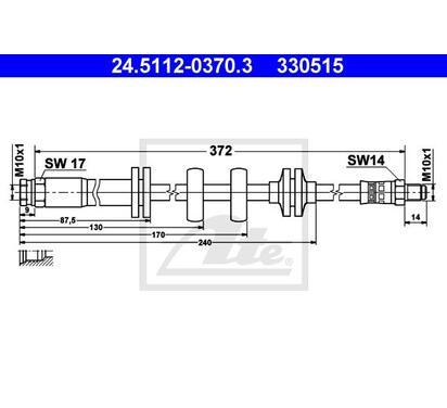 24.5112-0370.3
ATE
Przewód hamulcowy elastyczny
