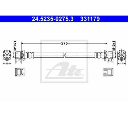 24.5235-0275.3
ATE
Przewód hamulcowy elastyczny
