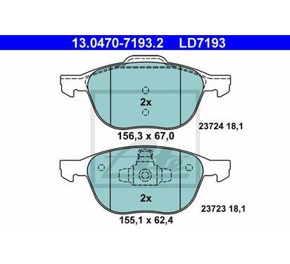 13.0470-7193.2
ATE
Klocki hamulcowe
