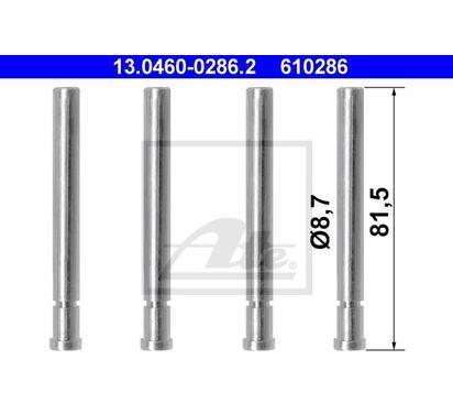13.0460-0286.2
ATE
Zestaw montażowy klocków hamulcowych
