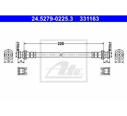 24.5279-0225.3
ATE
Przewód hamulcowy elastyczny

