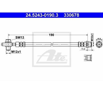 24.5243-0190.3
ATE
Przewód hamulcowy elastyczny
