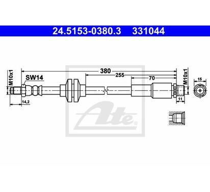 24.5153-0380.3
ATE
Przewód hamulcowy elastyczny
