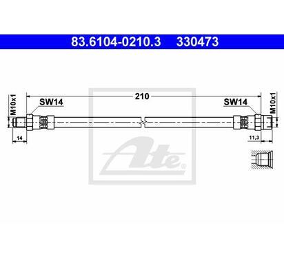 83.6104-0210.3
ATE
Przewód hamulcowy elastyczny
