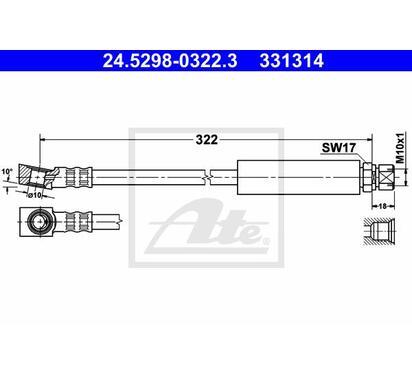24.5298-0322.3
ATE
Przewód hamulcowy elastyczny
