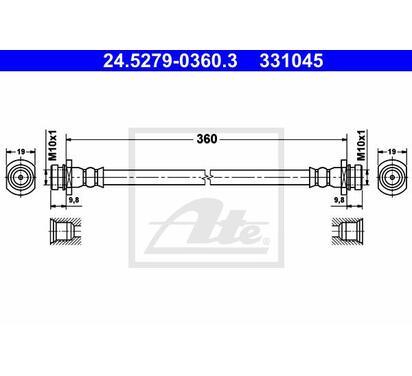 24.5279-0360.3
ATE
Przewód hamulcowy elastyczny
