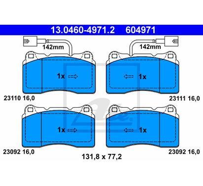 13.0460-4971.2
ATE
Klocki hamulcowe
