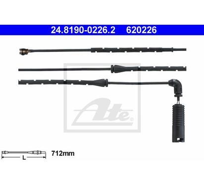 24.8190-0226.2
ATE
Styk ostrzegawczy, zużycie okładzin hamulcowych

