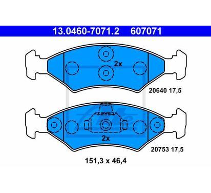 13.0460-7071.2
ATE
Klocki hamulcowe
