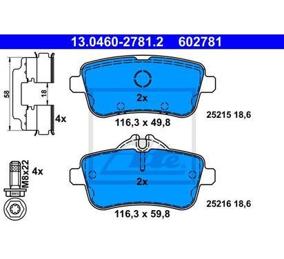 13.0460-2781.2
ATE
Klocki hamulcowe
