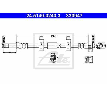 24.5140-0240.3
ATE
Przewód hamulcowy elastyczny
