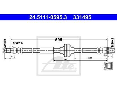 24.5111-0595.3
ATE
Przewód hamulcowy elastyczny
