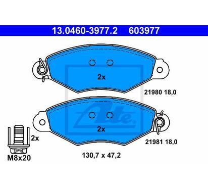 13.0460-3977.2
ATE
Klocki hamulcowe
