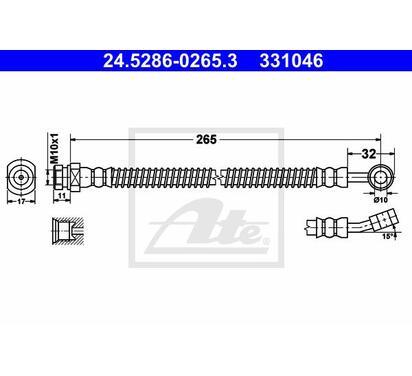 24.5286-0265.3
ATE
Przewód hamulcowy elastyczny

