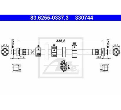 83.6255-0337.3
ATE
Przewód hamulcowy elastyczny
