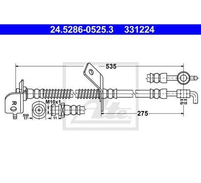 24.5286-0525.3
ATE
Przewód hamulcowy elastyczny
