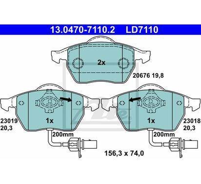 13.0470-7110.2
ATE
Klocki hamulcowe
