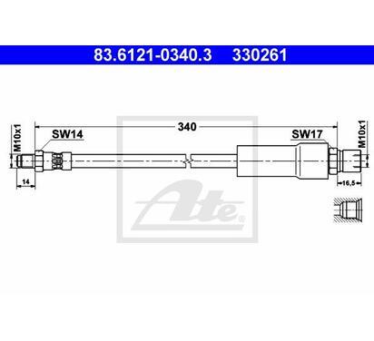 83.6121-0340.3
ATE
Przewód hamulcowy elastyczny
